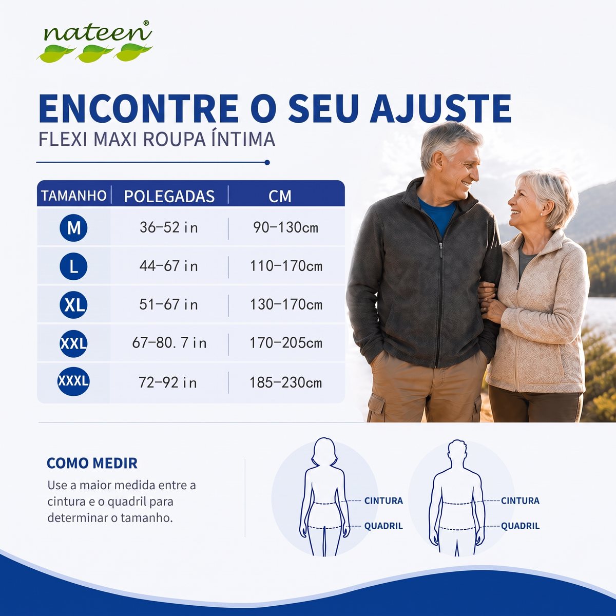 Encontre o seu tamanho, M a 3XL